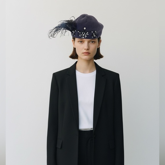 Lanvin Accessories - Lanvin purple kint hat